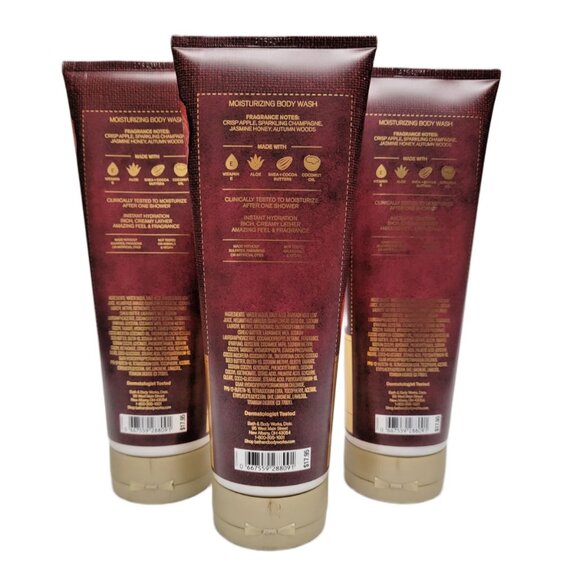 Bath & Body Works CHAMPAGNE APPLE & HONEY Moisturizing Body Wash Set of 3 NEW! - Picture 2 of 2